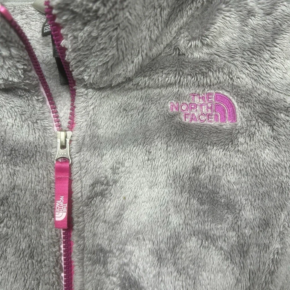 The North Face Jacket Girls XL (18) Grary Pink Osito Fleece Fuzzy Hiking Outdoor